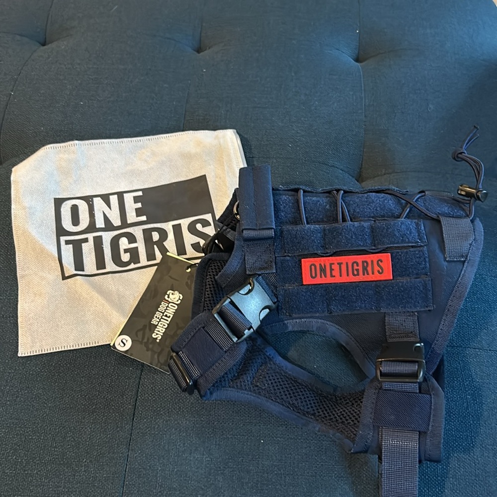 OneTigris Dog Gear tactical style dog harness, navy